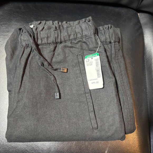 Vision - Tie-cord waist linen pant Fit: Straight leg, high rise - XSmall - NWT - Picture 3 of 3